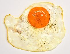 Fried Egg Yolk with with black pepper