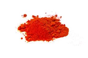 isolated red paprika powder