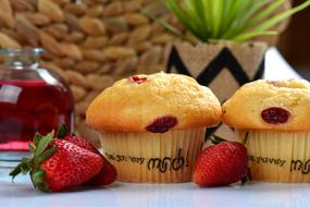 Muffin Strawberry