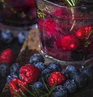 mixed berry Antioxidant drink close up