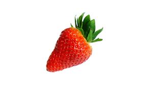 Strawberry, fresh ripe berry at white background