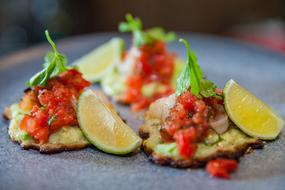 snack with lime on a plate