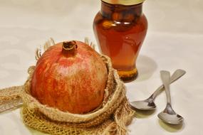 Pomegranate Red Fruit and spoons