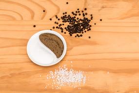 shredded pepper and salt