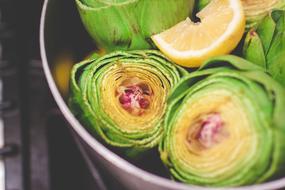 Artichokes Vegetables green yellow