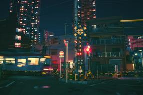 street in Osaka at night