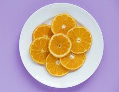 chopped orange on a white plate