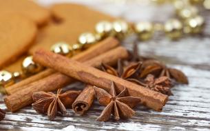 cloves, cinnamon and christmas decoration