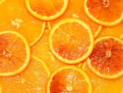 background with juicy orange slices