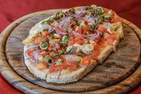 Bruschetta Bread wood plate