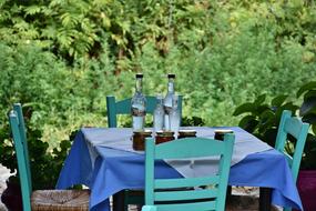 Restaurant Table blue