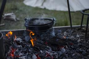 Cooking Pot on fire