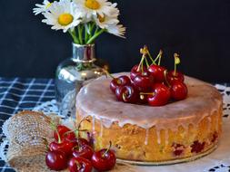 Cherry Pie and flowers