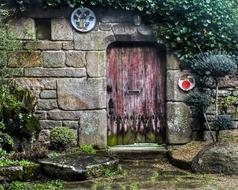 Door Old Facade house
