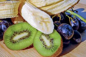 Banana and kiwi