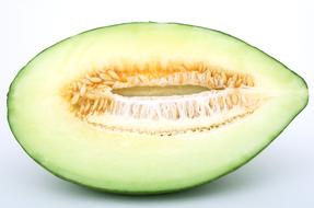 half of melon close up