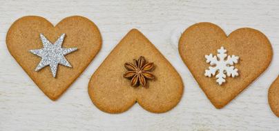 Christmas Gingerbread Decoration heart