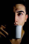 Coffee Cup face person