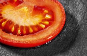 tomato slice as the perfect food