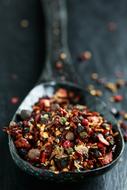 closeup view of Hot Spices in Spoon