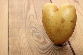 potato in Heart Shape