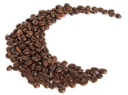 curve made of coffee beans