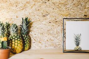 Decoration of pineapples and painting with pineapple