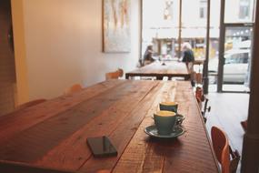 two cups of coffee on the table