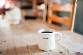 espresso in a white cup on the table