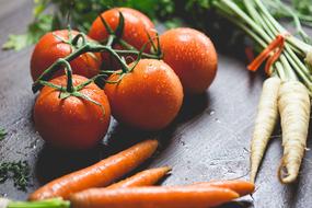 Agriculture Tomatoes and carrot Food