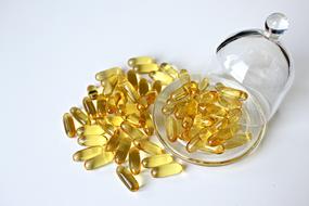 spilled fish oil capsules