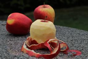 Peeled Fruit Apple