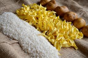 Noodles Rice and potatoes