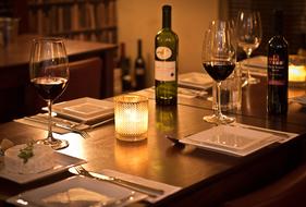 photo of a dining table in a bistro