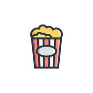 pop corn food bag drawing