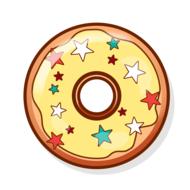donut sweets baking food drawing