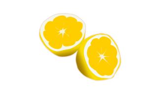 sliced lemon as a yellow illustration