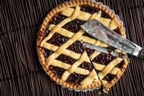homemade strawberry jam tart