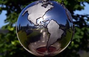 Earth shaped glass ball