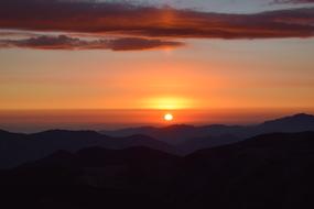 red orange sunset
