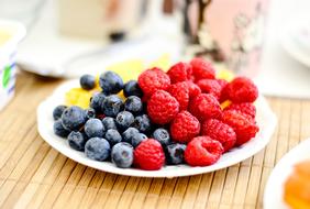 plate with berries