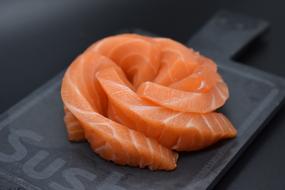 slice of salmon for Sushi