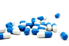 Medicine Capsule Blue white