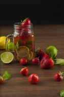 fruits and Infused Water in jar