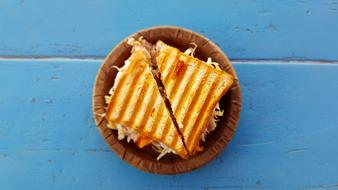 toasted Bread on wooden table