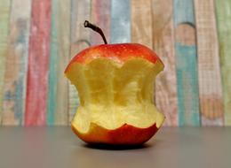 Apple Bitten Fruits red