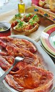 Barbecue Meat and Bread