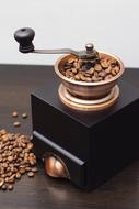 vintage Coffee Grinder with beans