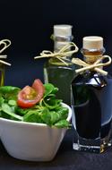 Oil Olive and green salad