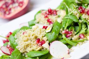 Salad Spinach and Pomegranate